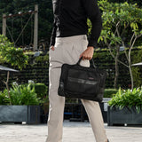 SINSH The Isa Laptop Brifcase Compatible with 14 & 15.6" inch Laptop, MacBook & Notebook | Padded Laptop Compartment with Luggage Sleeve,Black