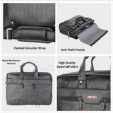 SINSH THE ARHA Professional Laptop Anti-Theft Messenger Bag| Expandable| Water Resistant| Multiple Organisers| Professional Bag For Business, Work & Travel| Black,