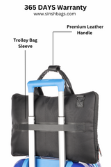 SINSH The Isa Laptop Brifcase Compatible with 14 & 15.6" inch Laptop, MacBook & Notebook | Padded Laptop Compartment with Luggage Sleeve,Black