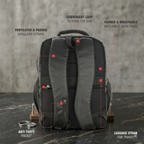 SINSH Aja Anti-Theft Smart Water Resistant Laptop Bag | USB Charging Port | 15.6 Inch laptop Backpack with Travel, Black | Ideal for Men & Women