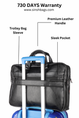 SINSH THE ARHA Professional Laptop Anti-Theft Messenger Bag| Expandable| Water Resistant| Multiple Organisers| Professional Bag For Business, Work & Travel| Black,