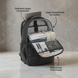SINSH Aja Anti-Theft Smart Water Resistant Laptop Bag | USB Charging Port | 15.6 Inch laptop Backpack with Travel, Black | Ideal for Men & Women